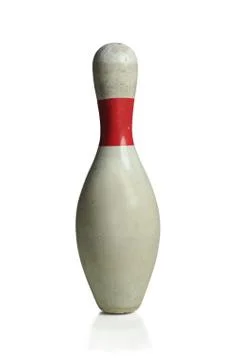 White bowling pin Foto stock