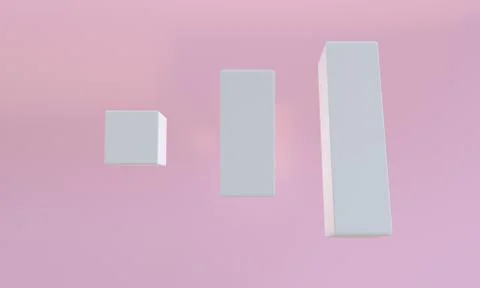 White box 3d abstract style background. Concept : poster, advertising ,cover  Stock-Illustration