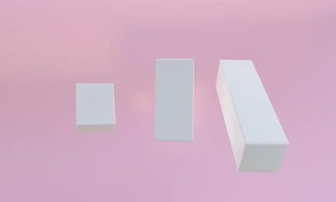 White box 3d abstract style background. Concept : poster, advertising ,cover  Stock Illustration