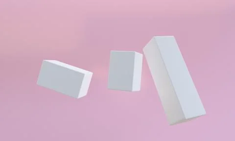White box 3d abstract style background. Concept : poster, advertising ,cover  Stock Illustration