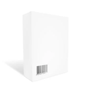 White Box With Barcode Ready For Your Design Illustrazione stock