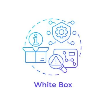 White box blue gradient concept icon Illustrazione stock