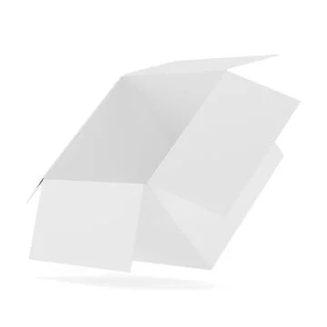 White box cardboard with clipping paths Illustrazione stock
