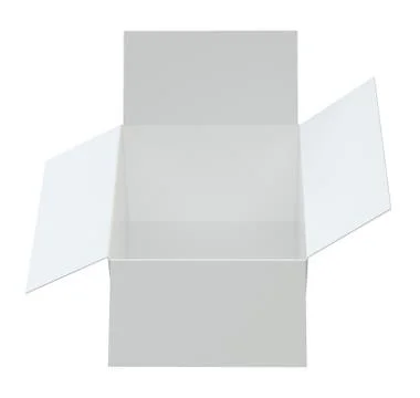 White box cardboard with clipping paths Illustrazione stock