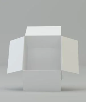 White box cardboard with clipping paths Illustrazione stock