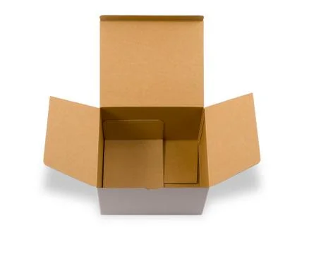 White box with clipping path Stock Photos