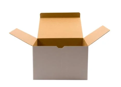 White box with clipping path 库存照片