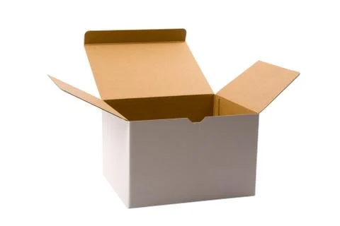 White box with clipping path Stock Photos