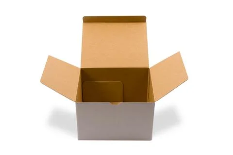 White box with clipping path Stock Photos