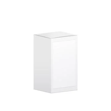 White box with empty label Stock-Illustration