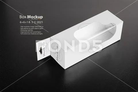 White box with hanger on dark ground mock-up series PSD Template