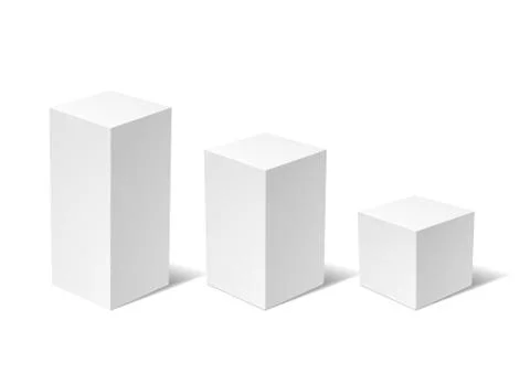 White box isolated Stock Illustration