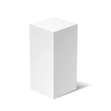 White box isolated Illustrazione stock