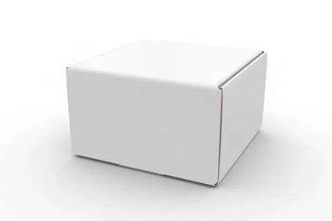 White box isolated on white background with shadow mock-up Stock Illustration
