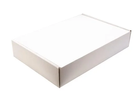 White box isolated on white background Stock Photos