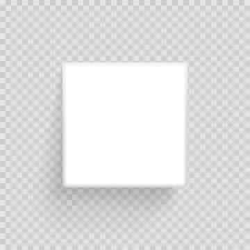 White box mock up model 3D top view model isolated transparent background Stock Illustration
