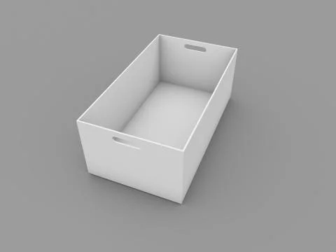 White box mockup on gray background. Stock Illustration