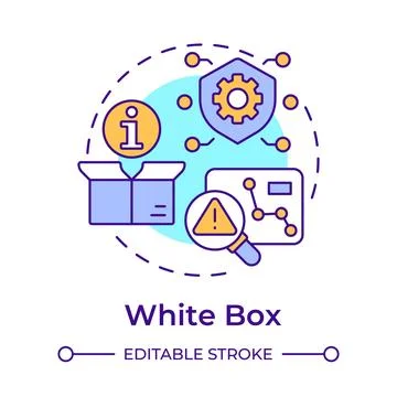 White box multi color concept icon Stock-Illustration