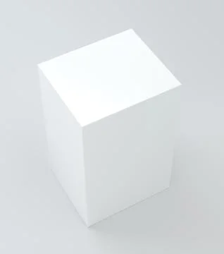 White box package mockup with shadow for your design. Blank container or Illustrazione stock