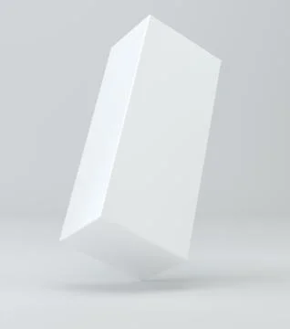 White box package mockup with shadow for your design. Blank container or Stock-Illustration