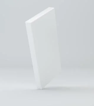 White box package mockup with shadow for your design. Blank container or Illustrazione stock