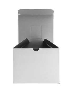 White box packaging isolated on white background Stock Photos