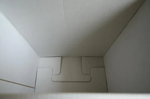 White box packaging, paper textured Foto stock