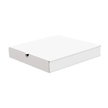 A white box of pizza image in a white background Stock Illustration