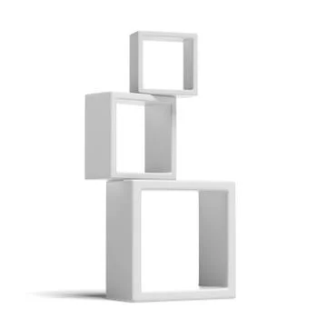 White box shelves Stock Illustration