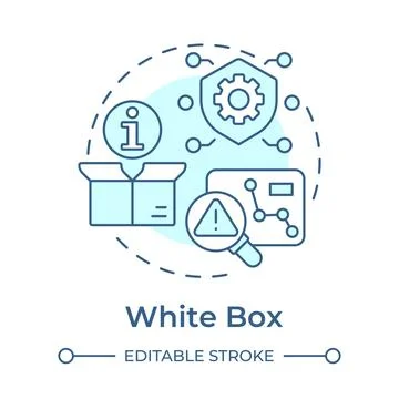White box soft blue concept icon Illustrazione stock