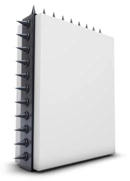 White box with spikes - 3d rendering Stock Illustration