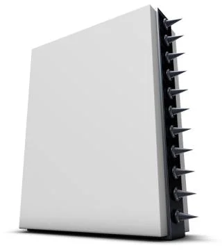 White box with spikes - 3d rendering Stock-Illustration