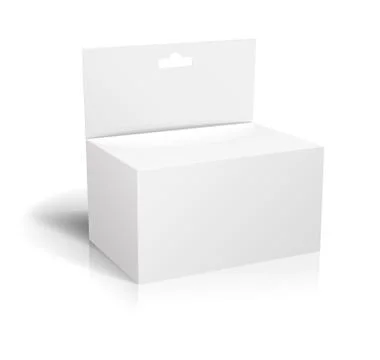 White Box Template Stock Illustration