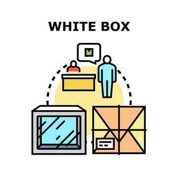 White box testing and transparent product development concept Illustration