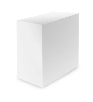 White box on white background with clipping path Foto stock
