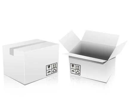 White Boxes Stock Illustration