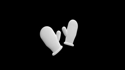 White Boxing Gloves on Black Background in Minimalistic Style Vídeo Stock 341921331