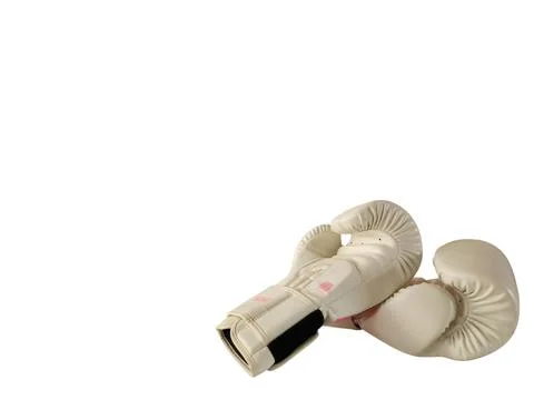 White Boxing Gloves Stock Photos