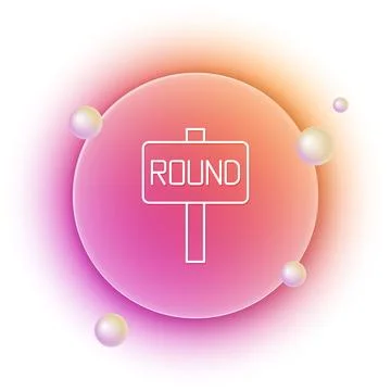 White Boxing ring board icon isolated on white background. Orange and pink .. Stock Illustration