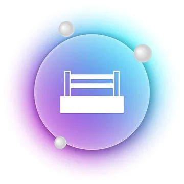 White Boxing ring icon isolated on white background. Blue and purple gradie.. Stock Illustration