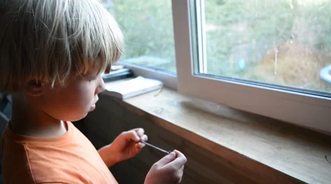 White boy 8 years. 動画素材 52076874