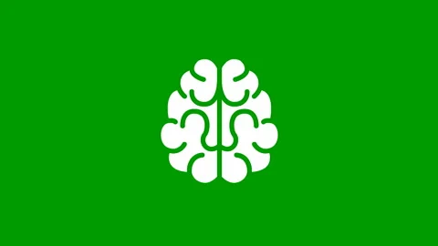 White brain ray green Stock Footage 233628067