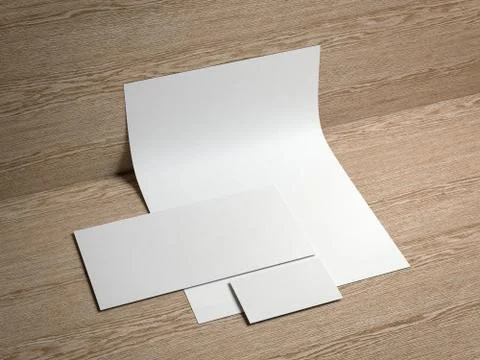 White branding mockup. 3d rendering イラスト素材