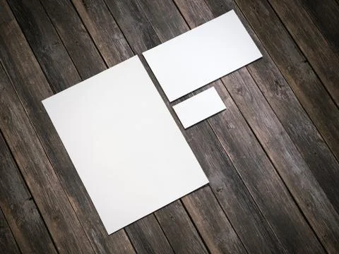 White branding mockup. 3d rendering Foto stock