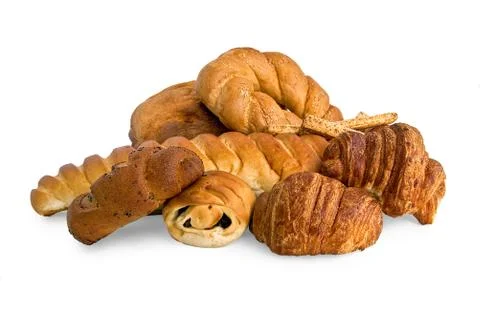 White bread and buns Stock Photos