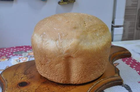 White bread on a board Stock Photos