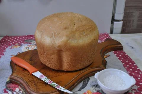 White bread on a board Stock Photos