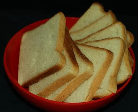 In white bread carbohydrate is present Stock Photos