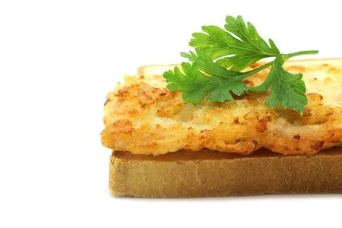 White bread with cutlet Foto stock