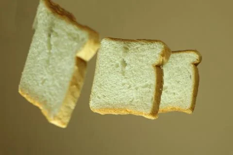 White bread eat in breakfast Stock Photos